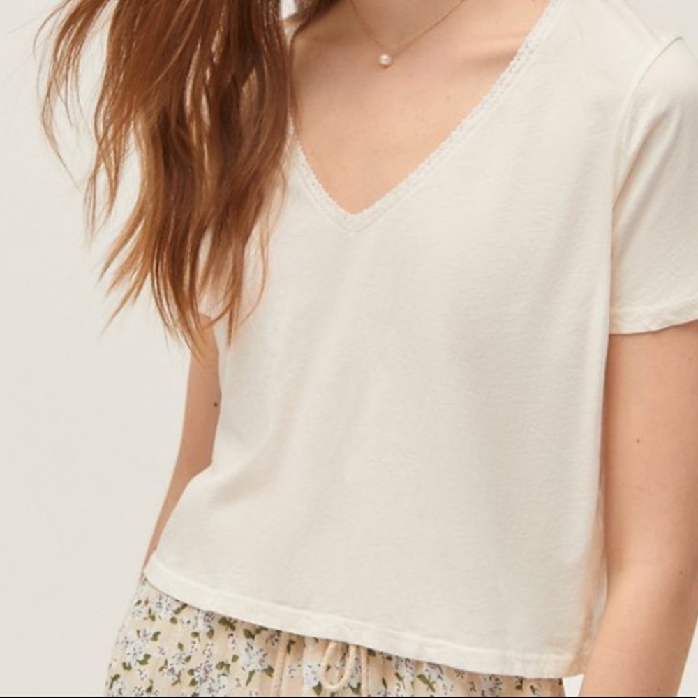 UO Lace Trim Tee - Picture 4 of 8